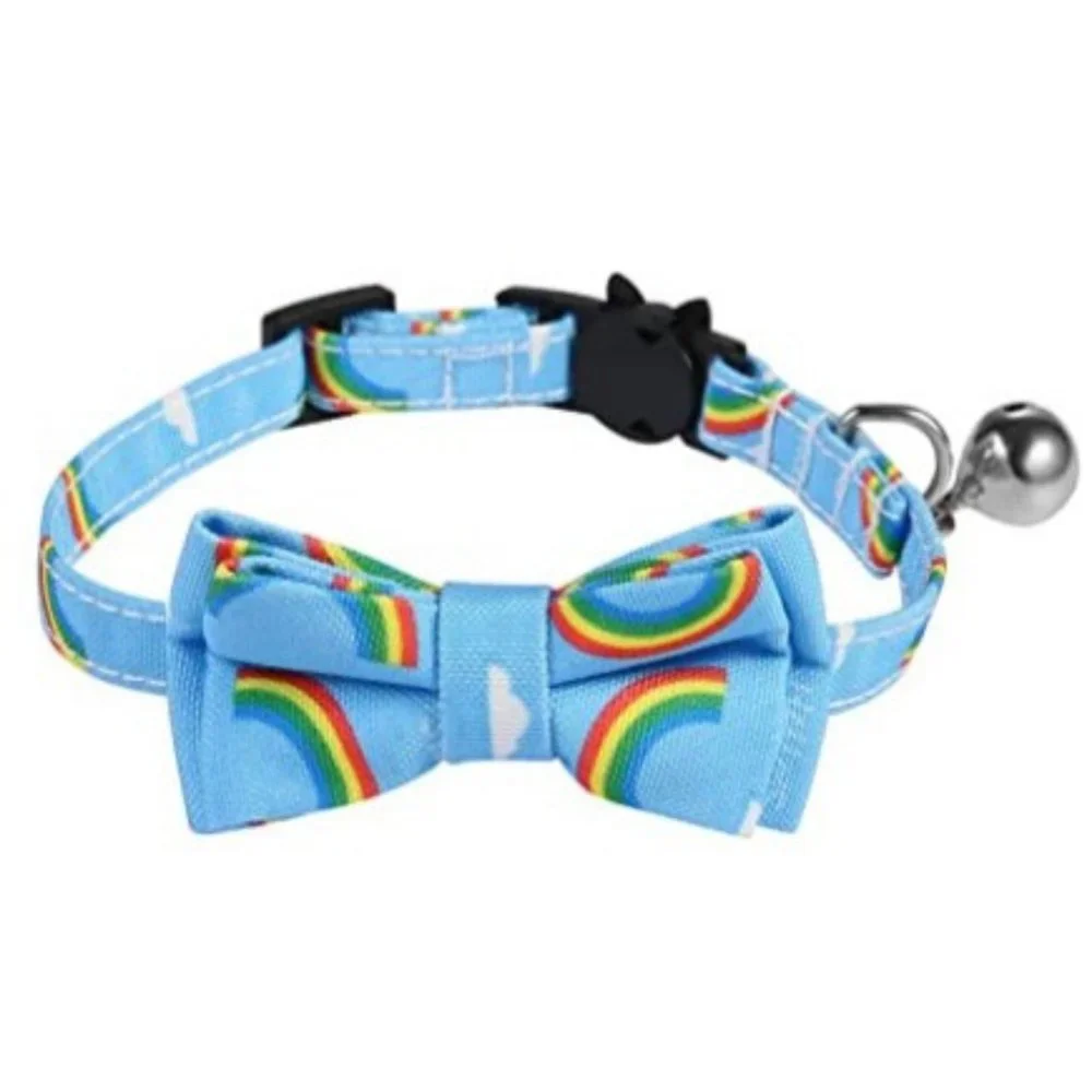 Rainbow Bow Tie Breakaway Collar
